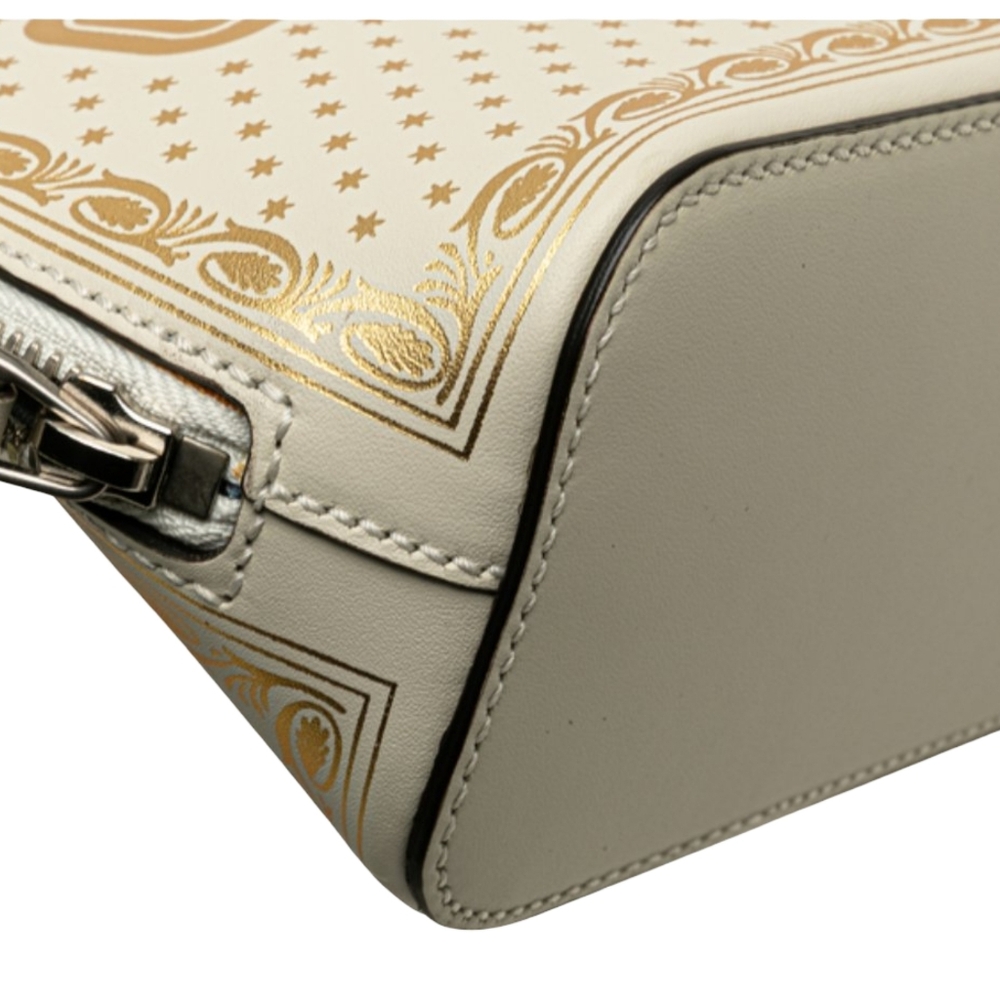Gucci Guccy Sega Mini Dome Crossbody Bag White Gold - Picture 15 of 16